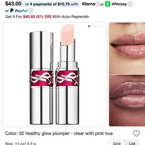 Yves Saint Laurent Lip Balm - Clear with Pink Hue